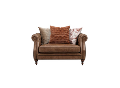 Winslet Leather 1.5 Seater Pillow Back Sofa