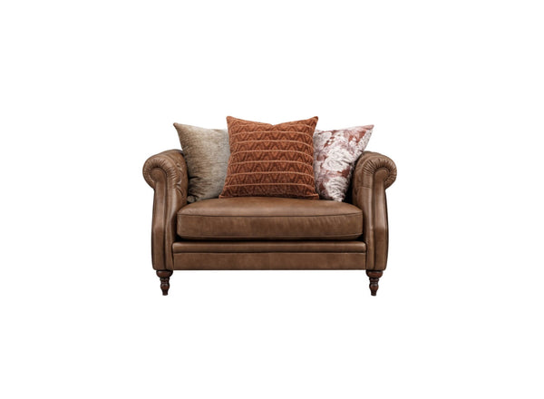 Winslet Leather 1.5 Seater Pillow Back Sofa
