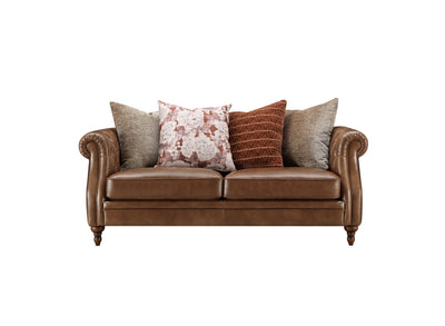 Winslet Leather 2 Seater Pillow Back Sofa