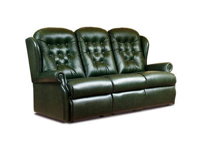 Sherborne Lynton Leather Fixed 3 Seater Sofa