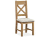 Thornbury Upholstered Cross Back Dining Chair (Pair)