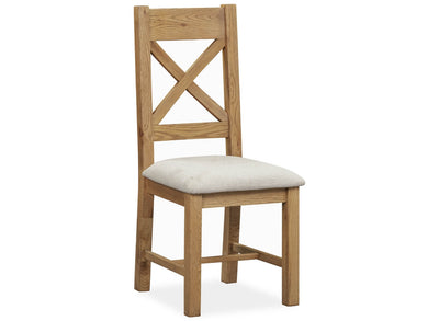 Thornbury Upholstered Cross Back Dining Chair (Pair)