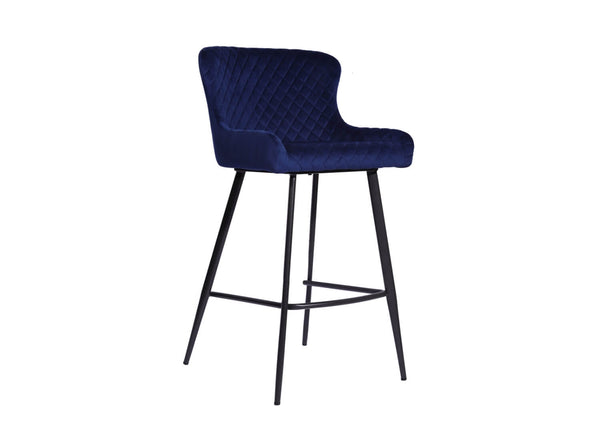 Alexa Bar Stool Blue Velvet