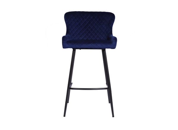 Alexa Bar Stool Blue Velvet