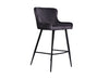 Alexa Bar Stool Grey Velvet