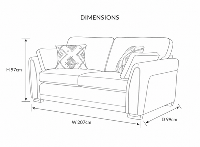 Alicante 3 Seater Sofa