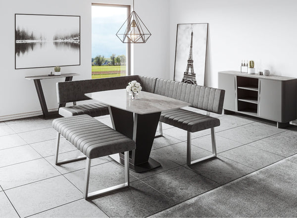Avola Compact Dining Table (135cm) Grey