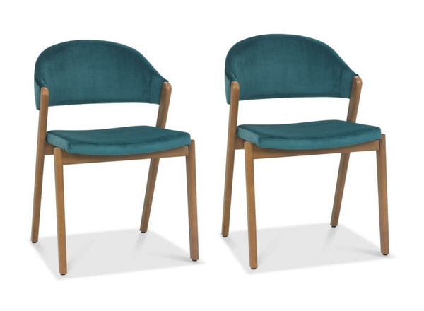Cambridge Dining Chair Azure Velvet (Pair)