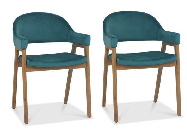 Cambridge Dining Chair Azure Velvet (Pair)