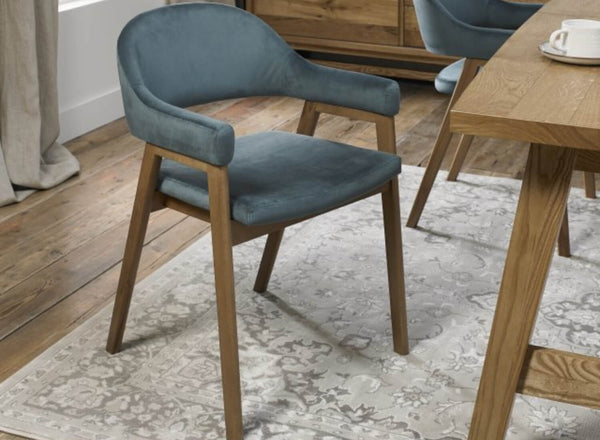 Cambridge Dining Chair Azure Velvet (Pair)