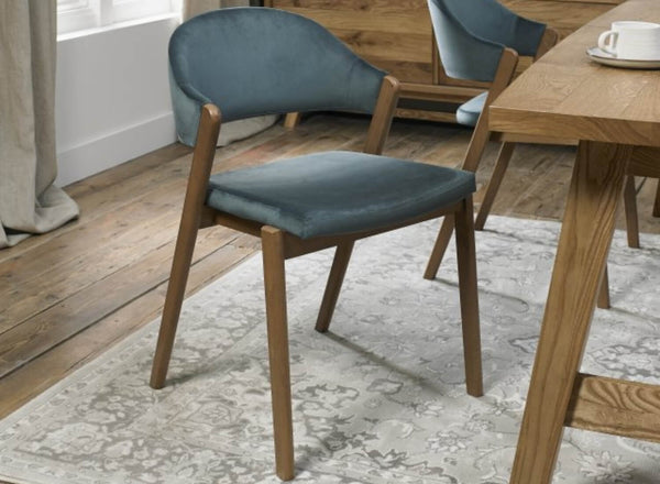Cambridge Dining Chair Azure Velvet (Pair)