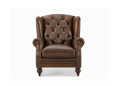 Balmoral Leather Wing Chair