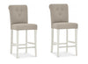 Upholstered Bar Stool Faux Leather (Pair)