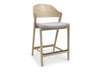 Velda Bar Stool Grey Fabric