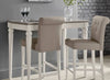 Upholstered Bar Stool Faux Leather (Pair)