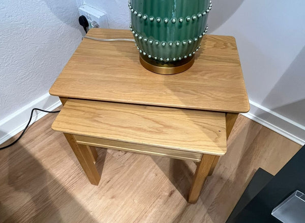 Bella Wood Nest of 2 Tables