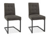 Monterrey Cantilever Chair Grey Fabric (Pair)