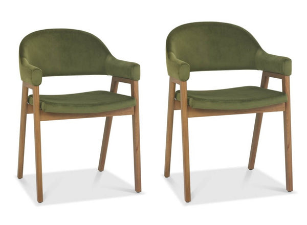 Cambridge Dining Chair Cedar Velvet (Pair)