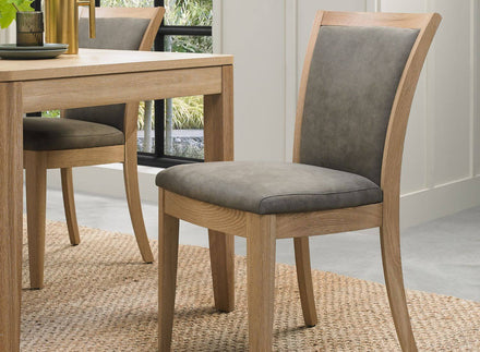 Chiswick Mocha Fabric Dining Chairs (Pair) Ward Brothers Furniture