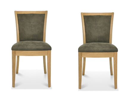 Chiswick Mocha Fabric Dining Chairs (Pair) Ward Brothers Furniture