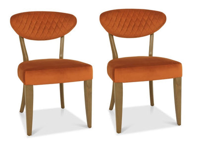 Eden Dining Chair Rust Velvet (Pair)