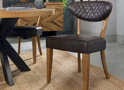 Eden Dining Chair Faux Leather (Pair)
