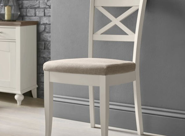 Marianne Dining Chair Grey Fabric (Pair)