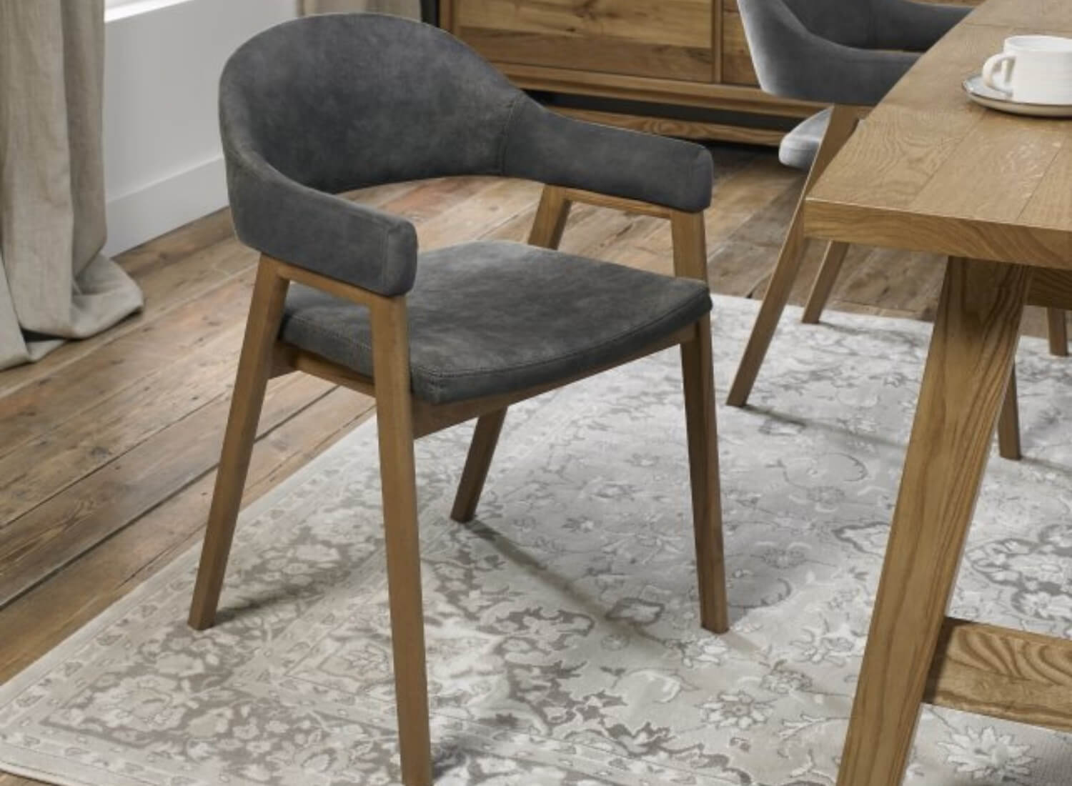 Cambridge Dining Chair Grey Fabric (Pair) – Ward Brothers Furniture