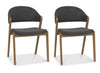 Cambridge Dining Chair Grey Fabric (Pair)