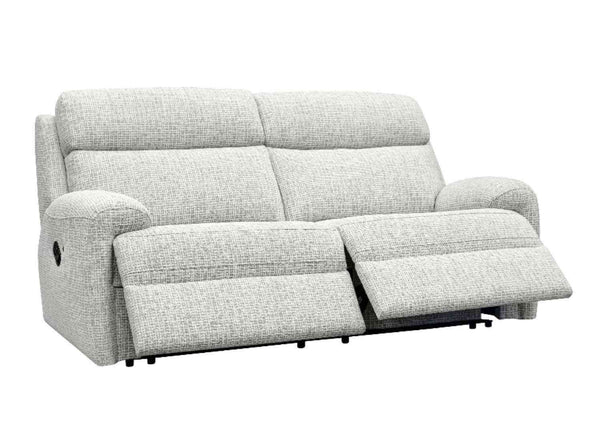 G Plan Hardy Fabric Power Recliner 3 Seater Sofa with Headrest and Lumbar and Heated Seats