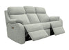 G Plan Kingsbury Fabric Power Recliner 3 Seater Sofa with Headrest and Lumbar