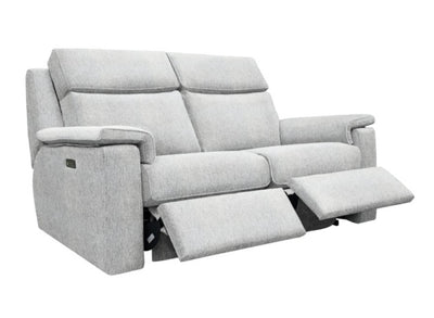 G Plan Ellis Fabric Power Recliner Large Sofa with Headrest and Lumbar