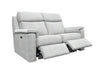 G Plan Ellis Fabric Power Recliner Small Sofa with Headrest and Lumbar