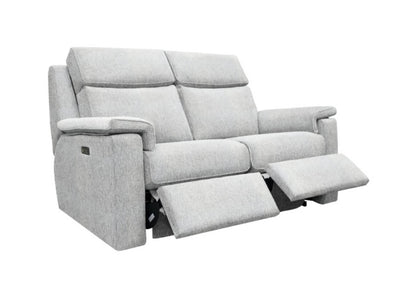 G Plan Ellis Fabric Power Recliner Small Sofa with Headrest and Lumbar