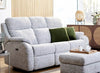 G Plan Kingsbury Fabric Power Recliner 3 Seater Sofa with Headrest and Lumbar