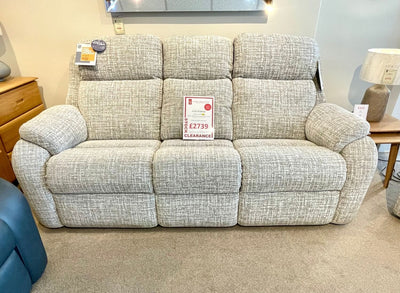 G Plan Kingsbury 3 Seater Sofa and Power Recliner Chair with Headrest and Lumbar