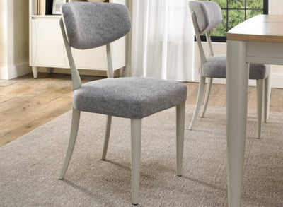 Lawrence Dining Chair Grey Fabric (Pair)
