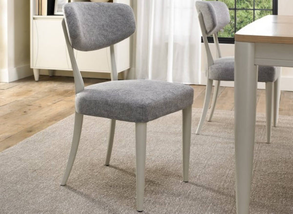 Lawrence Dining Chair Grey Fabric (Pair)