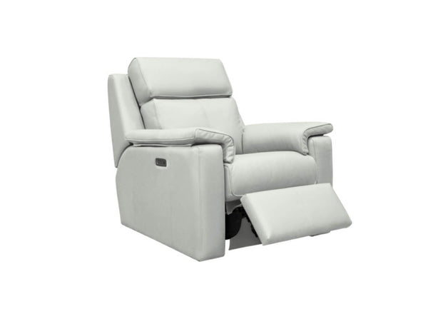 G Plan Ellis Leather Power Recliner Armchair with Headrest and Lumbar
