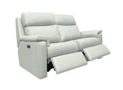 G Plan Ellis Leather Power Recliner Small Sofa with Headrest and Lumbar