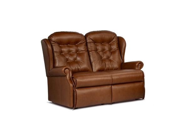 Sherborne Lynton Leather Fixed 2 Seater Sofa