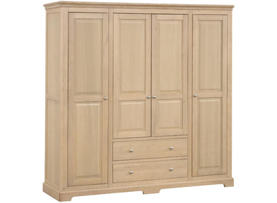 Ledbury Oak 4 Door Wardrobe