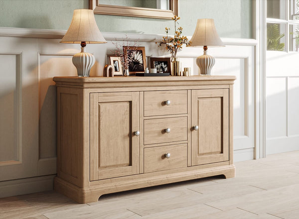 Ledbury Oak 2 Door 3 Drawer Sideboard