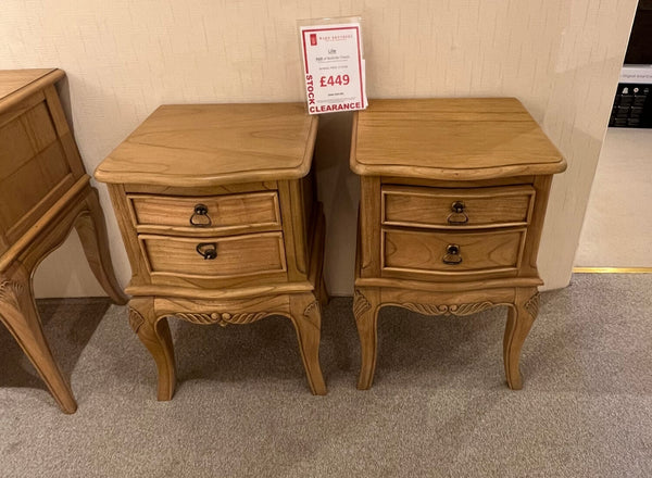 Lille Pair of Two Drawer Bedside Chests