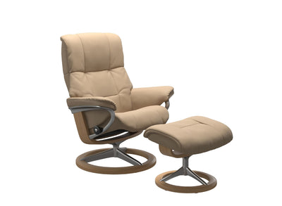 Stressless Mayfair Signature Leather Chair & Stool