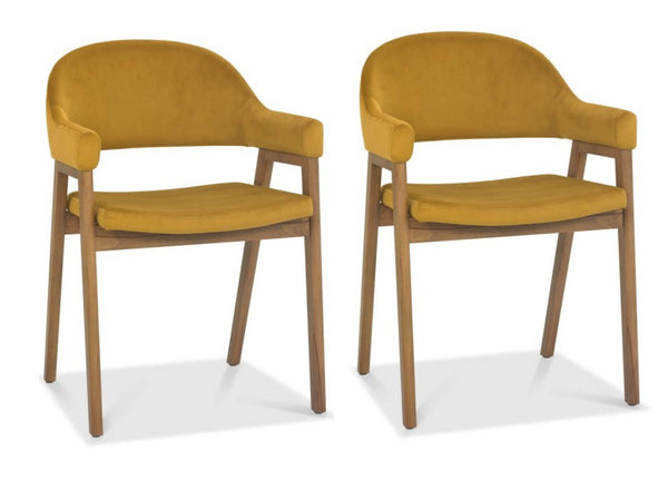 Cambridge Dining Chair Mustard Velvet (Pair) – Ward Brothers Furniture
