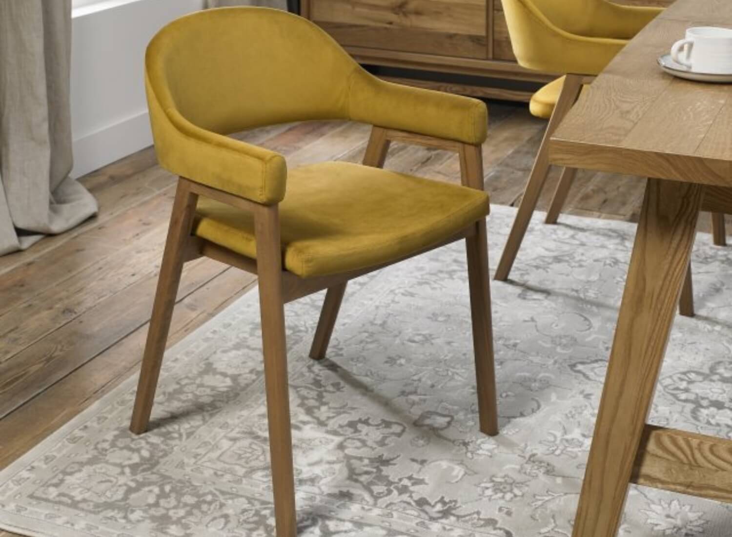 Cambridge Dining Chair Mustard Velvet (Pair) – Ward Brothers Furniture