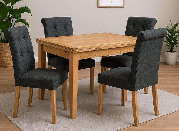 Newbrook Upholstered Dining Chair Dark Grey