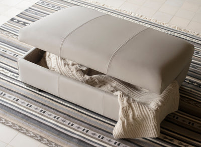 Parker Knoll Large Storage Leather Footstool