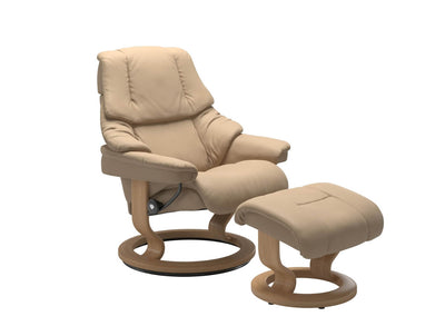 Stressless Reno Classic Leather Chair & Stool